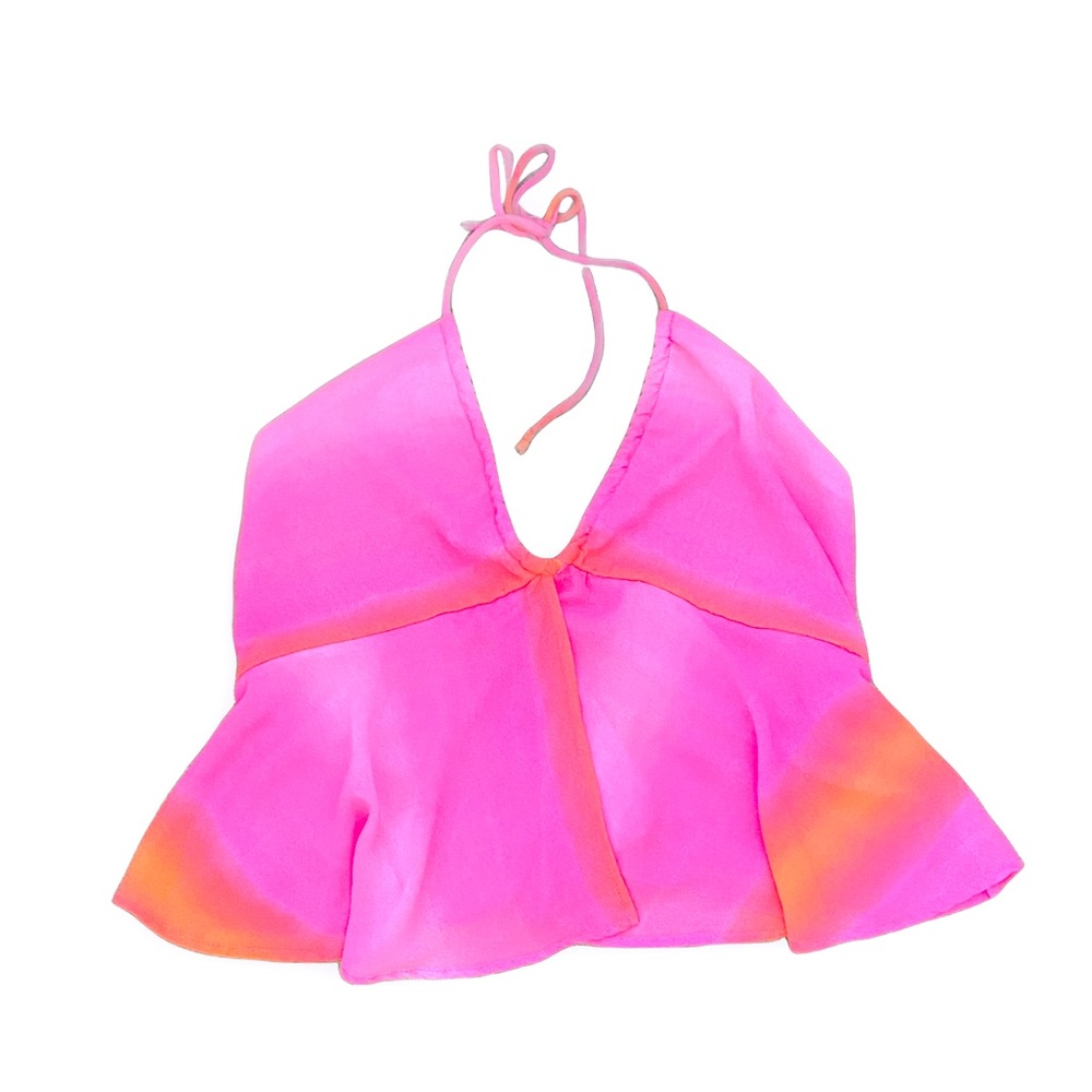 Wild Fable Pink and Orange Halter | Ties at neck | Size S |